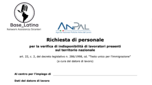 Modulo Anpal Decreto Flussi 2024 Scarica